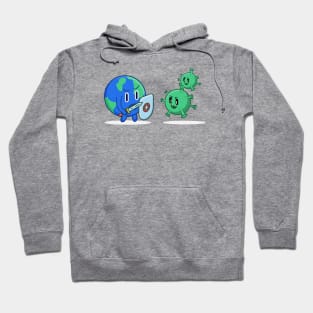 Earth fight with virus Hoodie